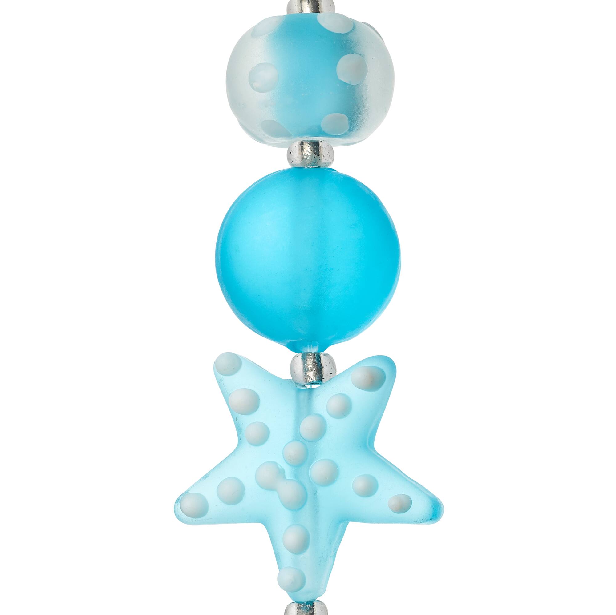 Aqua Glass Starfish Mix Beads by Bead Landing™